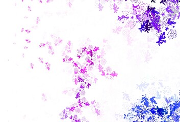 Light Pink vector background with abstract shapes.