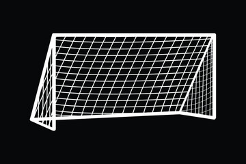 Soccer goal flat icon. Vector on background - 368417856