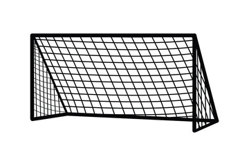 Soccer goal flat icon. Vector on background - 368417863