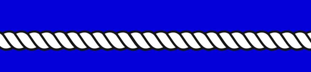 ector realistic isolated rope for decoration and covering on the blue background. Clipping mask