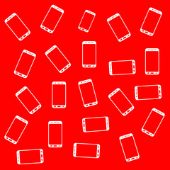 Phone pattern vector. Isolated on a background