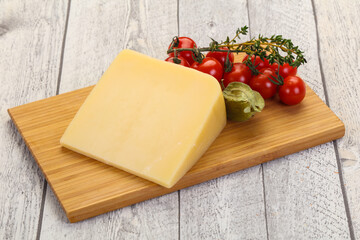 Hard parmesan cheese piece