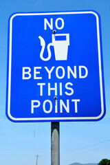 No Fuel Beyond This Point road sign