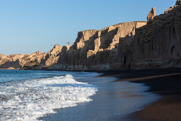 cliffs and rocks of santorini island