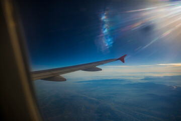 Fototapeta premium view from airplane window