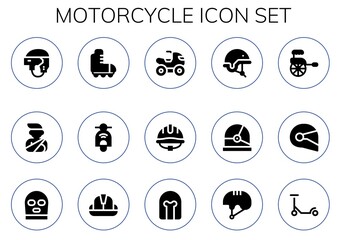 motorcycle icon set