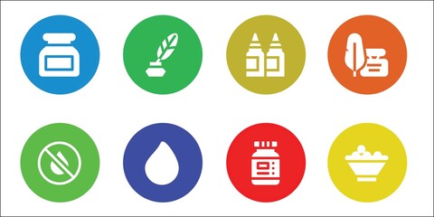 Fototapeta premium Modern Simple Set of various Vector filled Icons