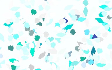 Light Green vector backdrop with memphis shapes.