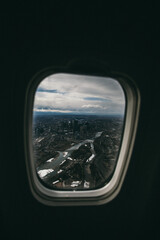 Naklejka premium view from the window of airplane