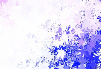 Obraz na płótnie Canvas Light Pink, Blue vector background with colored stars.