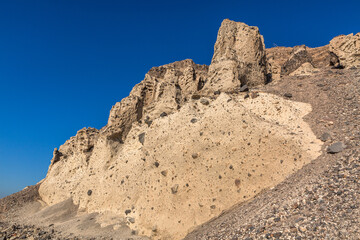 Fototapeta premium cliffs and rocks of santorini island