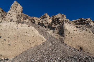 cliffs and rocks of santorini island