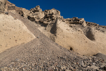 cliffs and rocks of santorini island