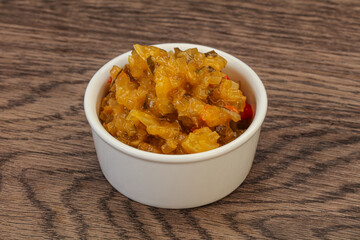 Relish sauce with cucumbers and mustard