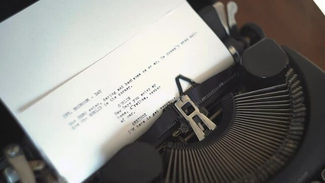Screenplay Writing on a Typewriter