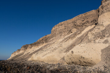 Fototapeta premium cliffs and rocks of santorini island