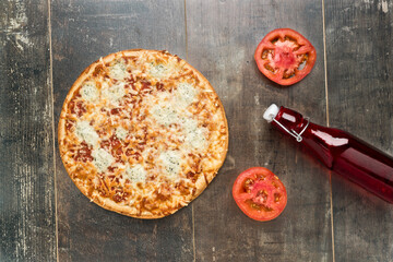 Cheese pizza. Spain, Europe