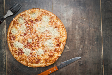 Cheese pizza. Spain, Europe