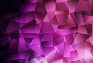 Obraz premium Dark Purple, Pink vector triangle mosaic background.