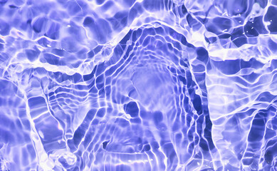 Hyaluronic acid gel. Cosmetic smudge. Sapphire blue water background.