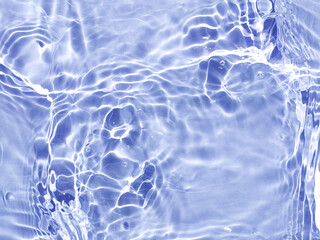Hyaluronic acid gel. Cosmetic smudge. Sapphire blue water background.