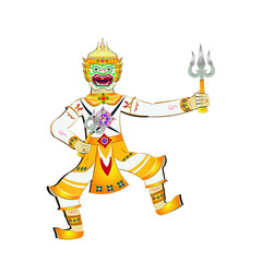 Hanuman – main characters of the Ramayana Mahabharata literature  drawing in vector