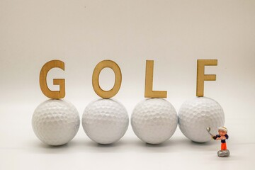 Golfer miniature doll practicing in front of the ball ②
All miniature dolls are made by me.
Putty-doll 'miniature studio', Saitama, Japan - July 30,2020