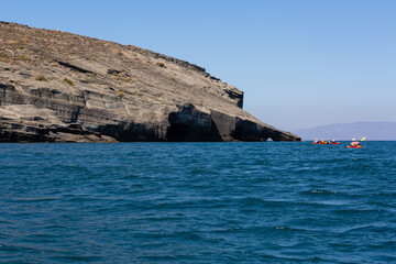 Landscapes around santorini island
