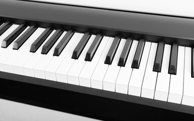Modern Black and White Digital piano