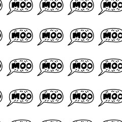 Moo Pattern Cow vector seamless background