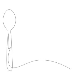 Spoon on white background. Vector illustration