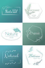 Set of design organic logos