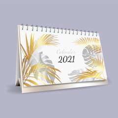 Calendar 2021 template design vector