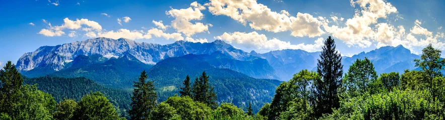 Photo sur Plexiglas Bleu Jeans paysage dans les montagnes du Wetterstein - Bavière