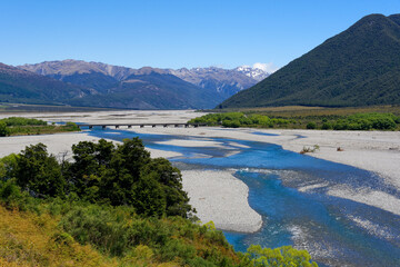 Fototapeta na wymiar Arthur's Pass in the Canterbury region of New Zealand