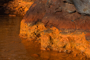 cliffs and rocks of santorini and nea kameni island
