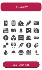 yellow icon set