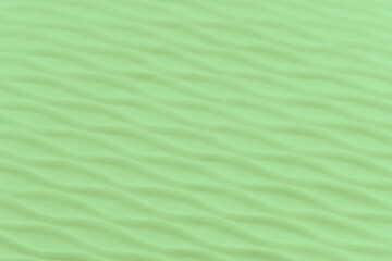 Soft blurred pale green rib waves fabric texture background.