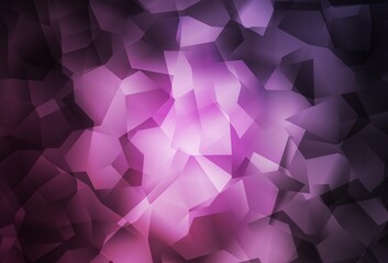 Obraz premium Dark Pink vector polygon abstract background.