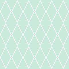 Tile vector pattern or mint green and white background