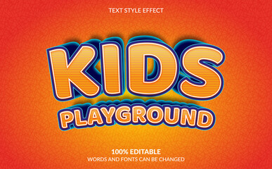 Editable Text Effect, Kids Playground Text Style
