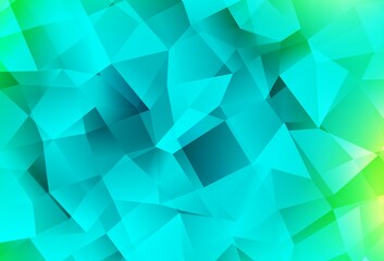 Light Green vector abstract mosaic backdrop.