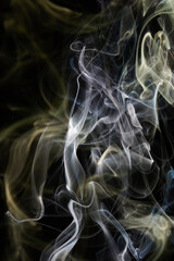 Obraz premium Abstract yellow and white smoke background