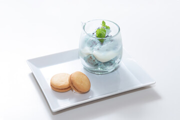 夏のデザートプレート　さっぱりチョコミント