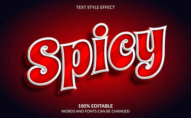 Editable Text Effect, Red Spicy Text Style