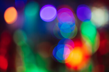 multicolored blurred background with colored bokeh