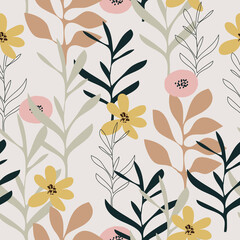Abstract floral surface pattern seamless background vector illustration for design
