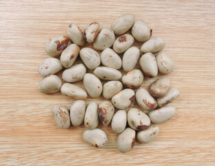 Dry seeds of jackfruit. The seeds from ripe jackfruit are edible. 