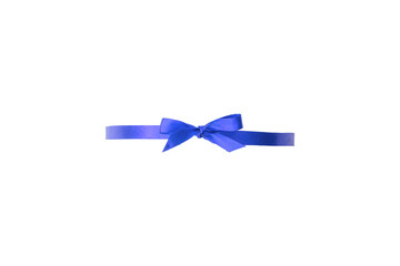 Deep blue silk bow handmade