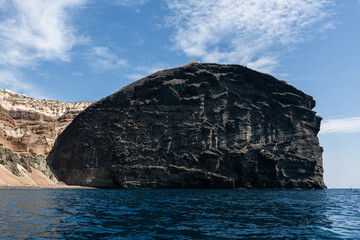 cliffs and rocks of santorini island